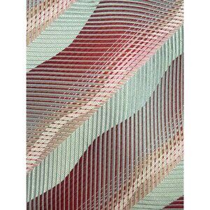 Fabio Fazio Hand Made Silk Tan Red Stripe Men’s Necktie